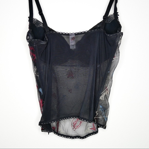 Moschino lingerie black logo bra love embroidery - Picture 4 of 7